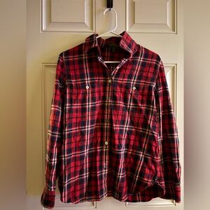 Lauren button up plaid shirt